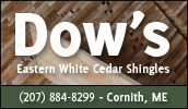 We are a Maine based manufacturer of premium quality machine�sawn Eastern White Cedar Shingles and Shakes. We are the fifth generation of a family business that has been machine sawing Maine Eastern White Cedar Shingles and Shakes for 80 years.